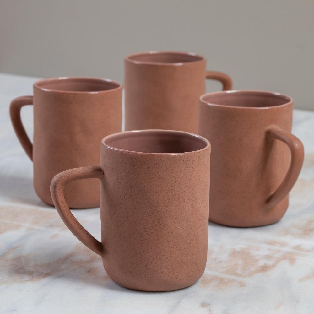 Be Home Tam Stoneware Mug Terracotta Rose Set Of 4