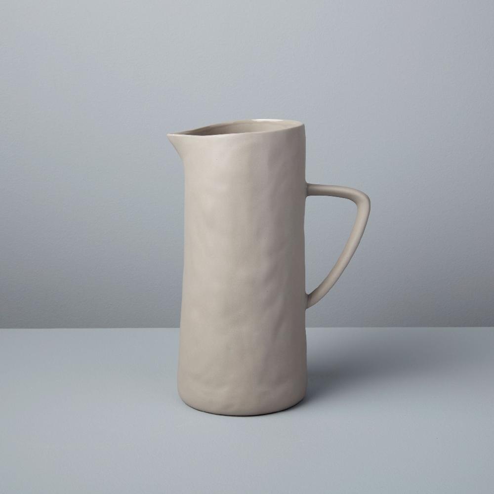 Be Home Tam Stoneware Pitcher Sterling