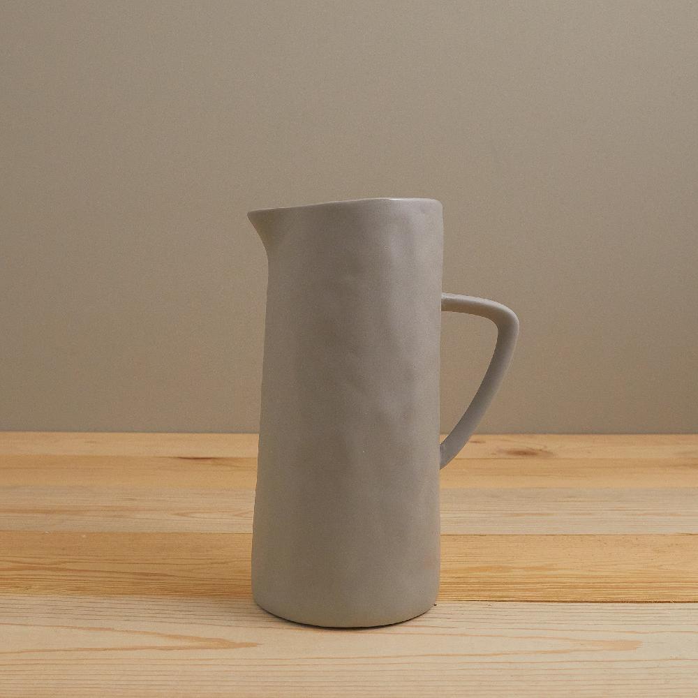 be home Tam Stoneware Pitcher Sterling