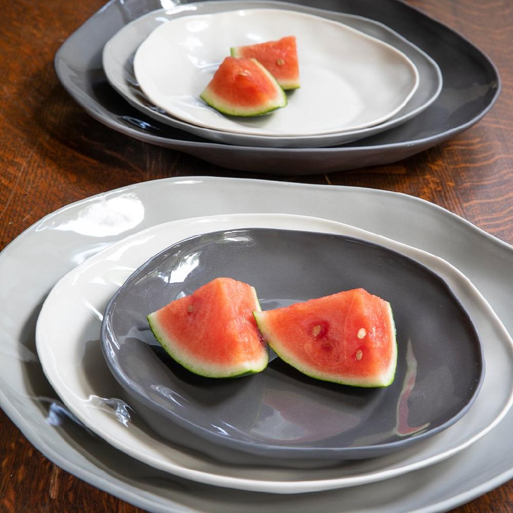Be Home Tam Stoneware Platter Slate