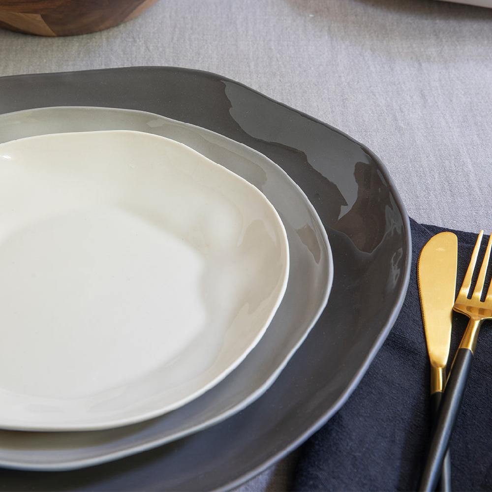 Be Home Tam Stoneware Platter Slate