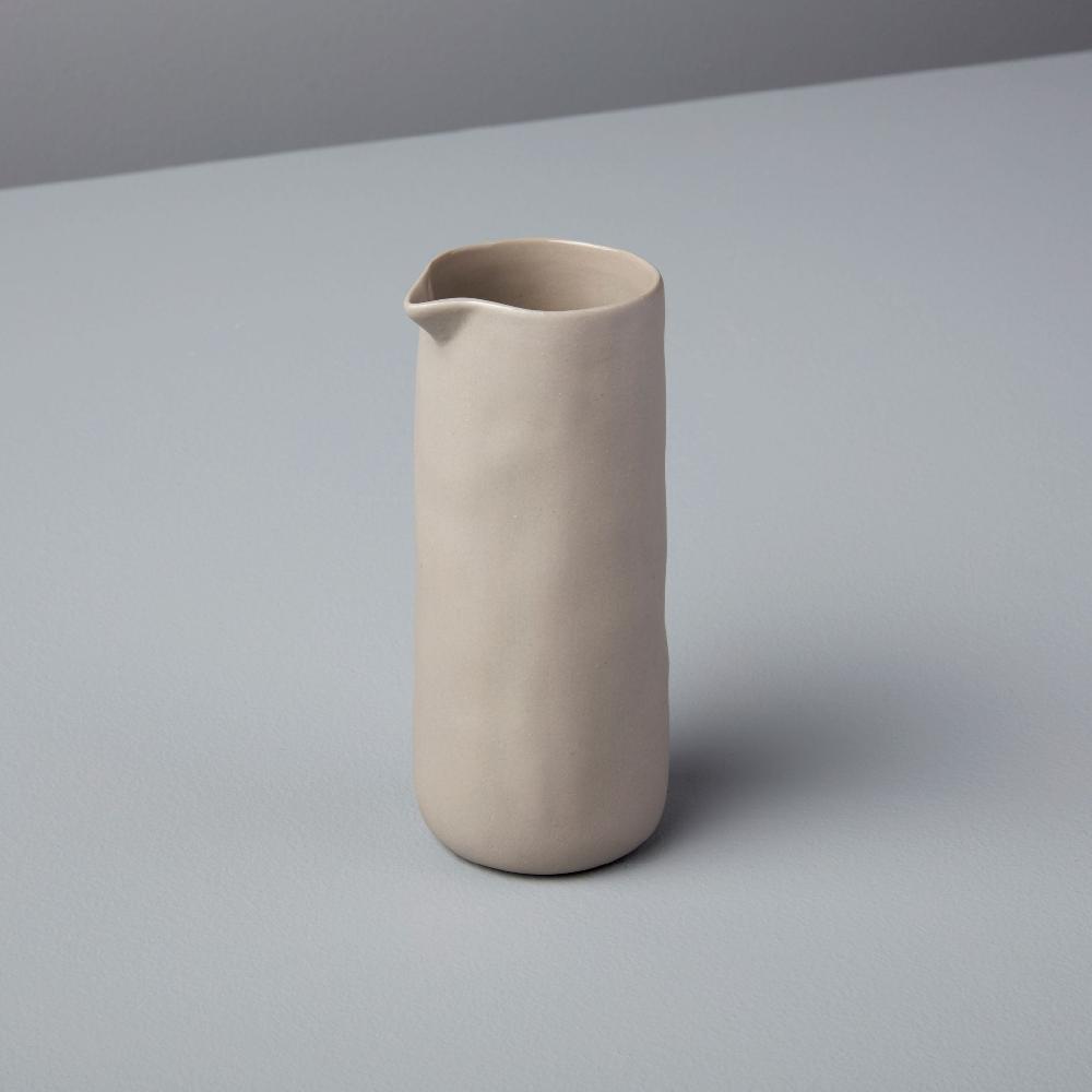 Be Home Tam Stoneware Pouring Carafe Sterling