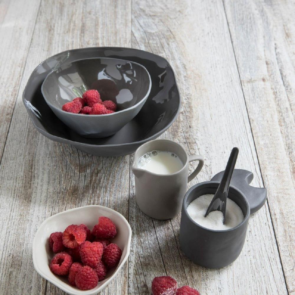 Be Home Tam Stoneware Side Bowl Slate Set Of 4