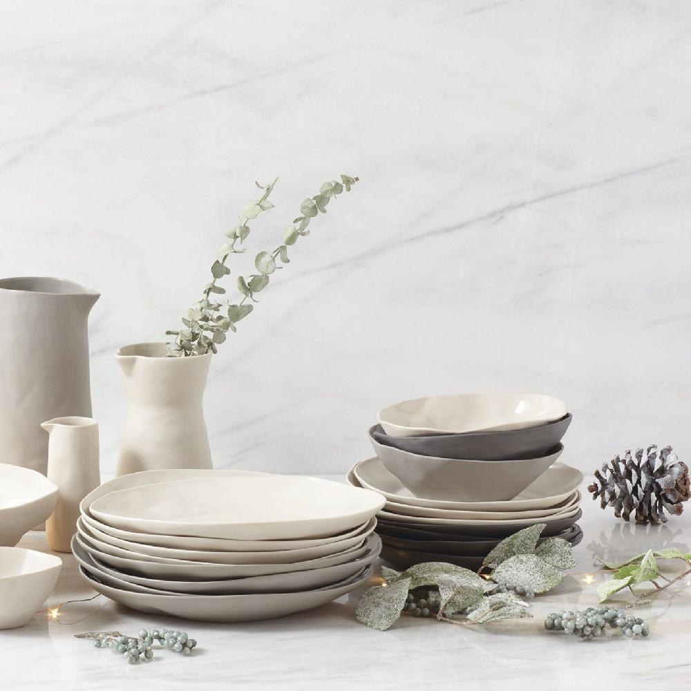 Be Home Tam Stoneware Side Plate Slate Set Of 4