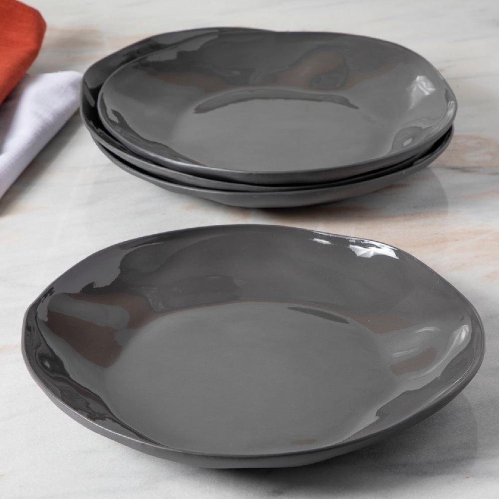 Be Home Tam Stoneware Side Plate Slate Set Of 4