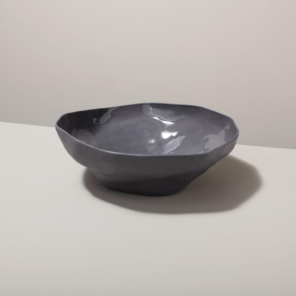 Be Home Tam Stoneware Small Serving Bowl Slate