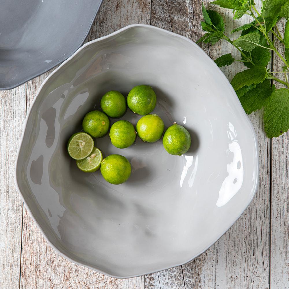 be home Tam Stoneware Small Serving Bowl Sterling