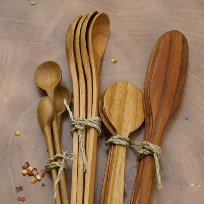 Be Home Teak Long Spoons Set Of 4