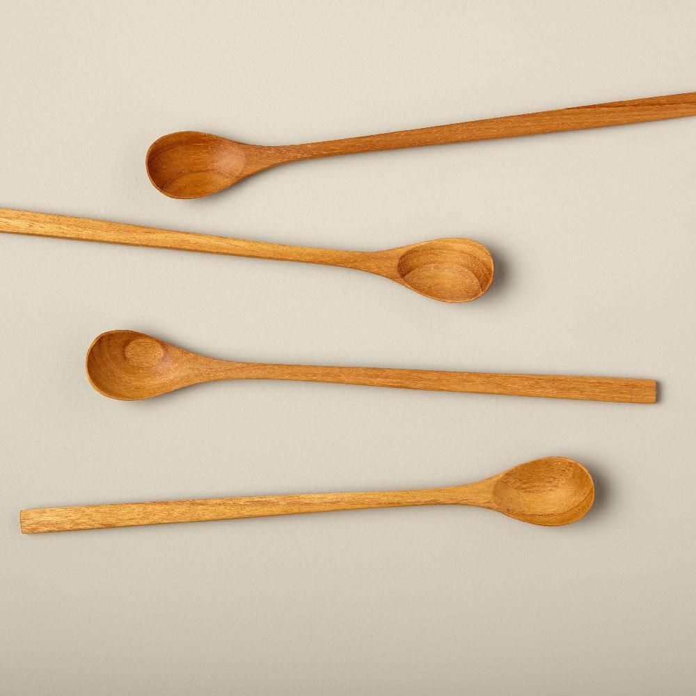 be home Teak Long Spoons Set of 4