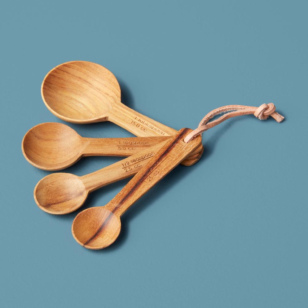 Be Home Teak Measuring Spoons Set