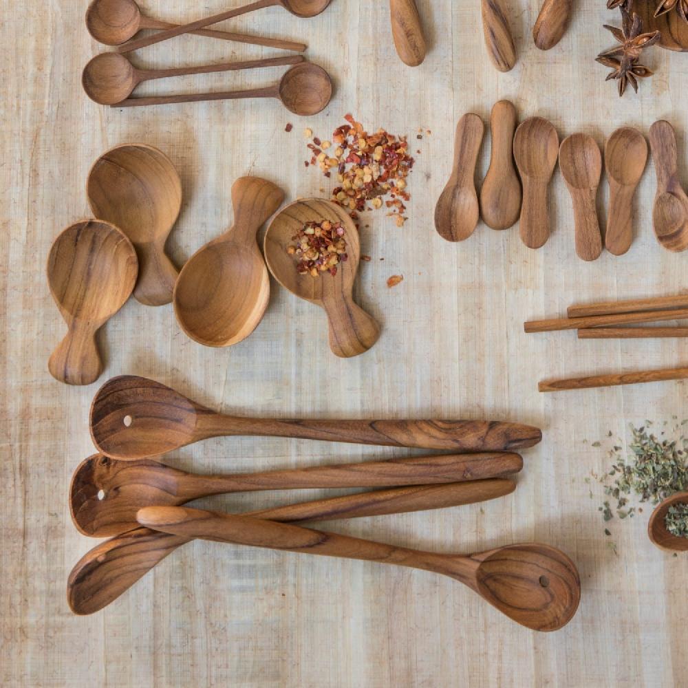 Be Home Teak Olive Spoons Set Of 4