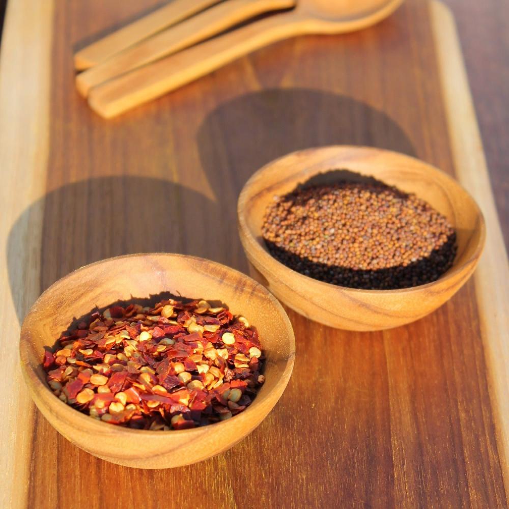 Be Home Teak Pinch Bowls Set Of 4