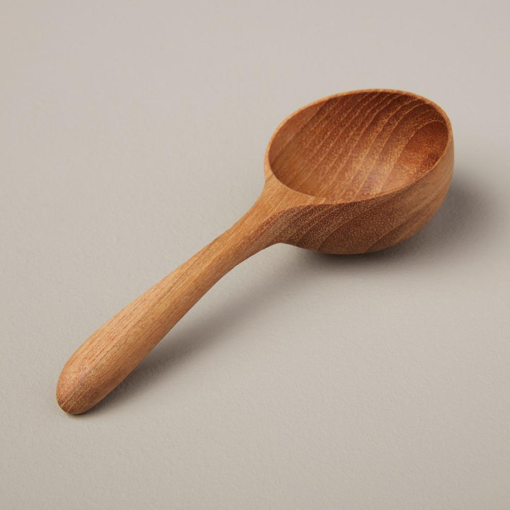 be home Teak Round Scoop