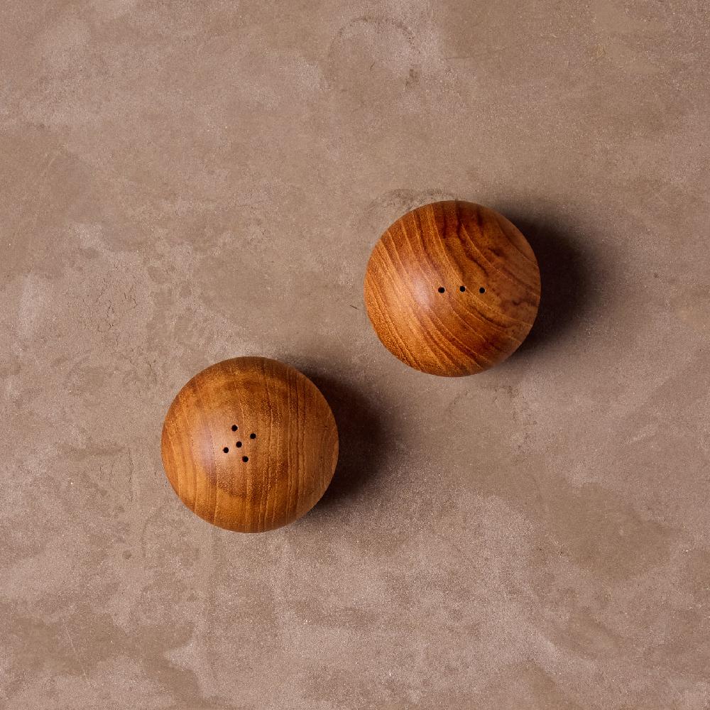 Be Home Teak Salt & Pepper Shaker Set