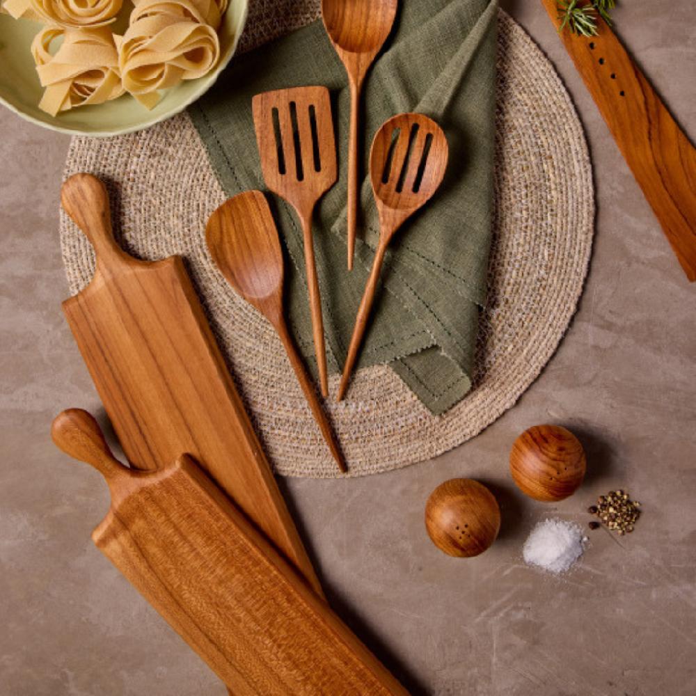 Be Home Teak Salt & Pepper Shaker Set