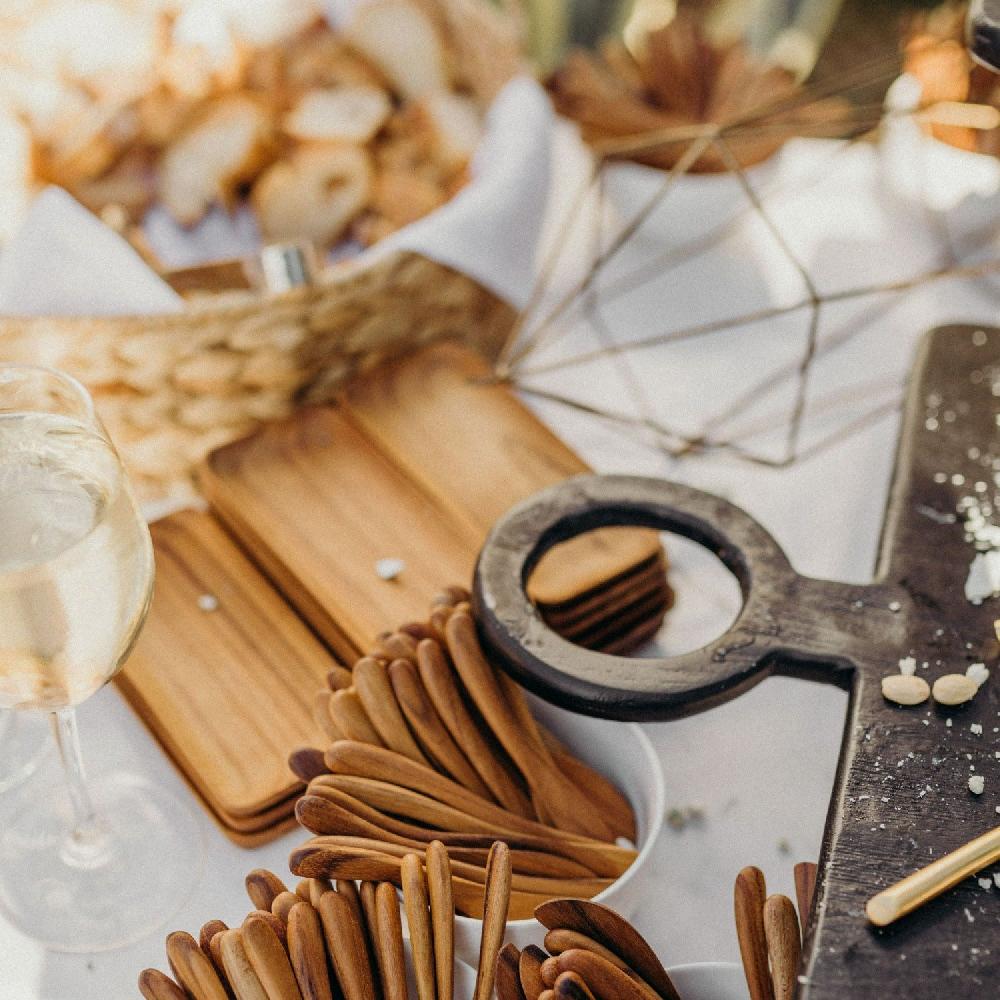 Be Home Teak Small Trays Set Of 4