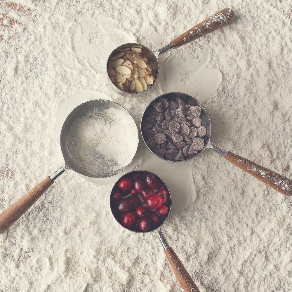 Be Home Teak & Stainless Measuring Cups Set Of 4