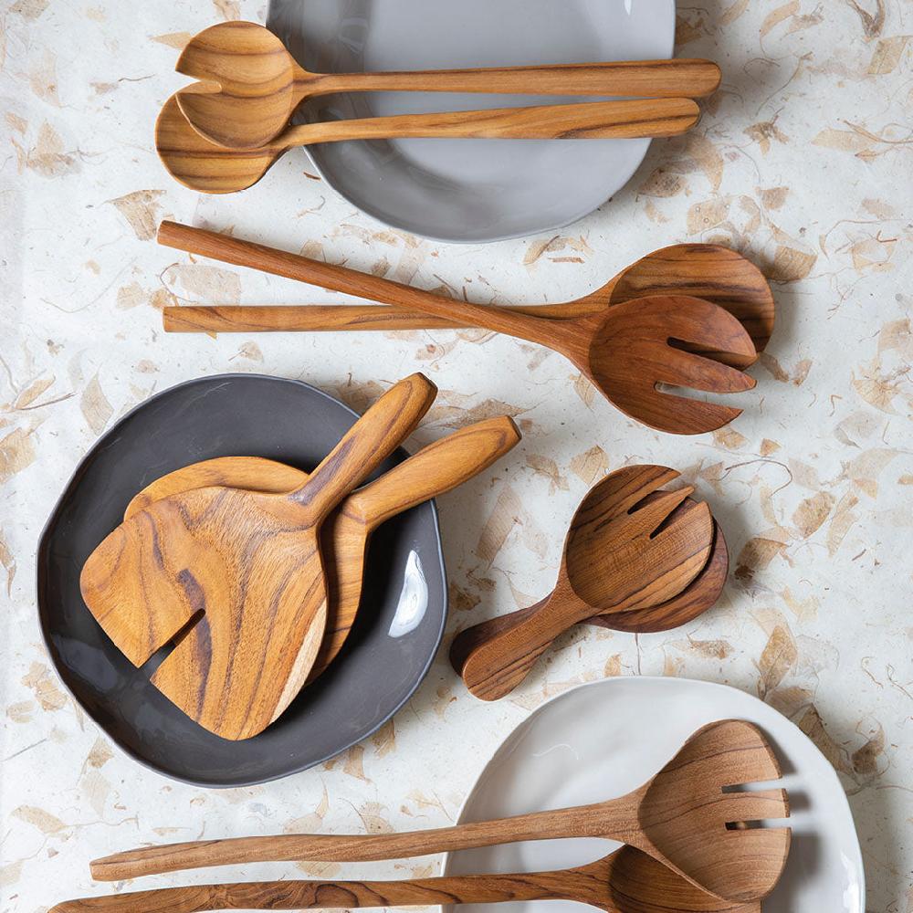 Be Home Teak Wide Serving Set