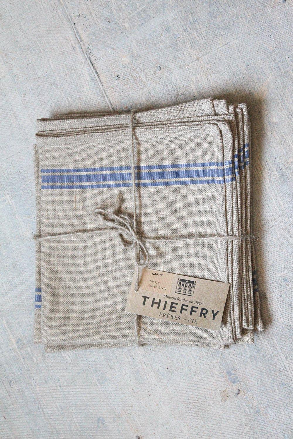 Be Home Thieffry Belgian Linen Dishtowel Blue
