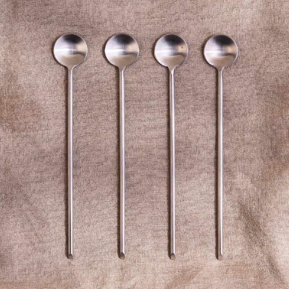 be home Thin Stainless Long Spoons Set of 4