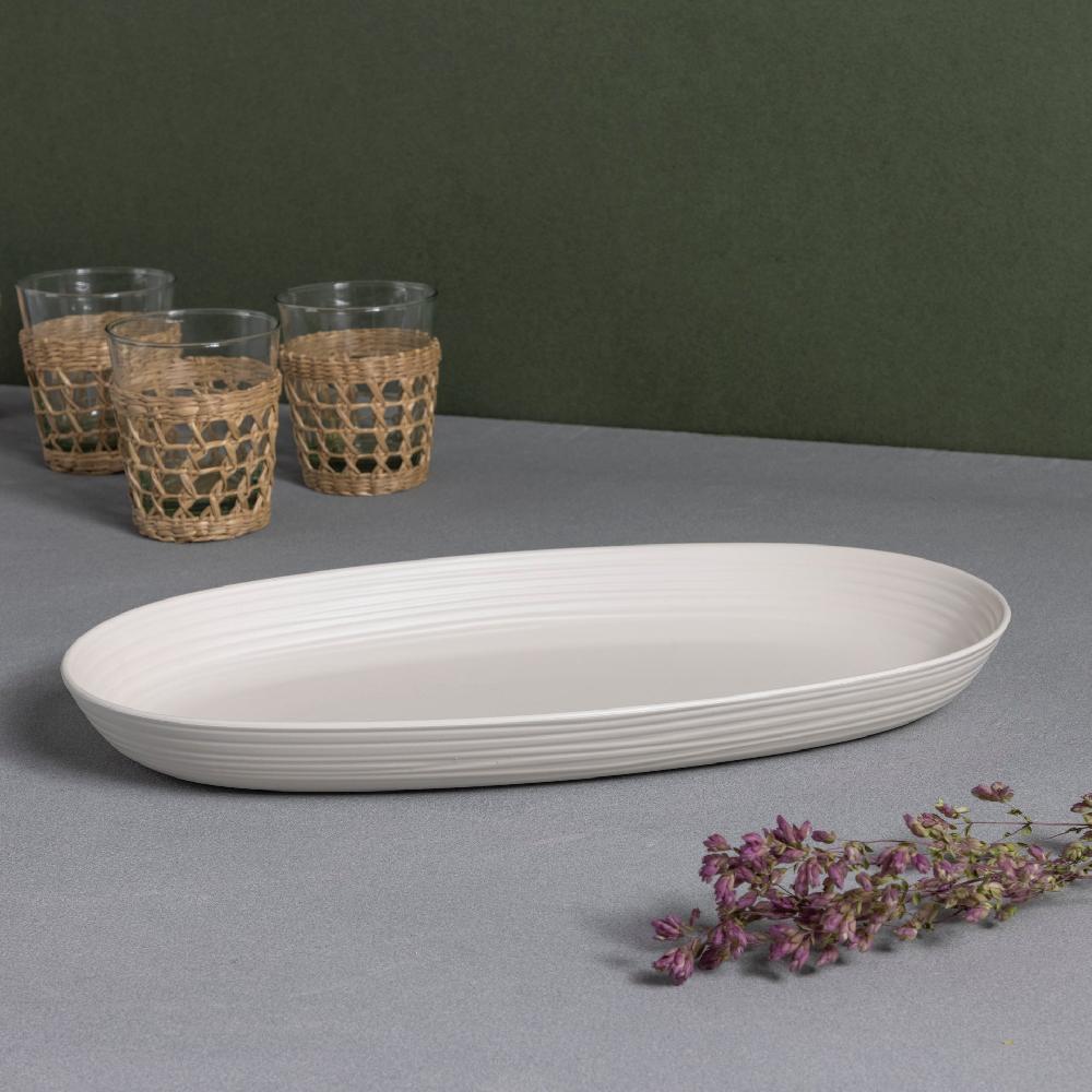 be home Tierra Serving Tray White