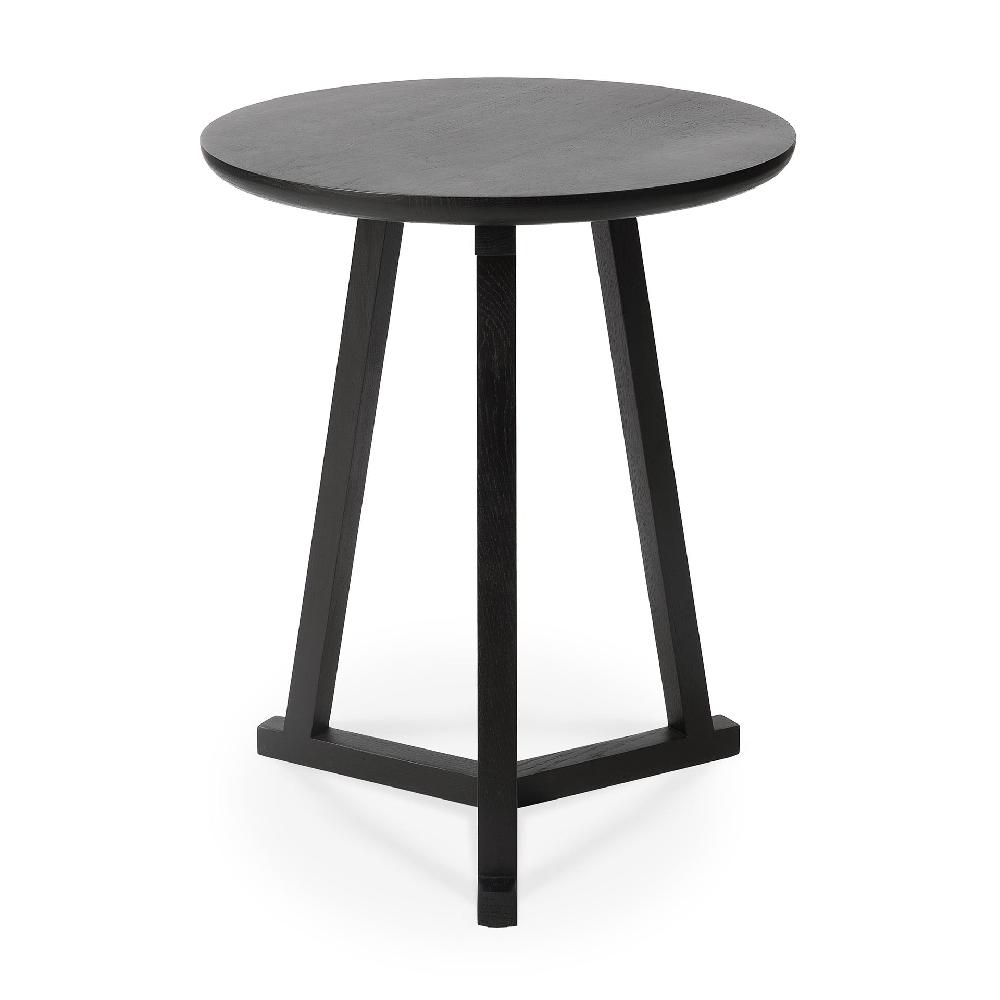 Be Home Tripod Side Table Black Oak