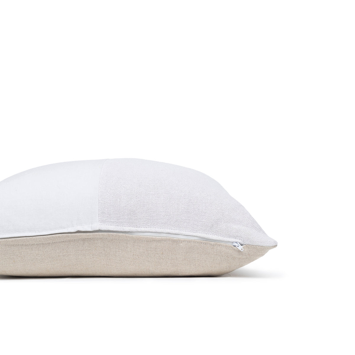 Be Home Velvet & Linen Square Pillow Pearl Grey
