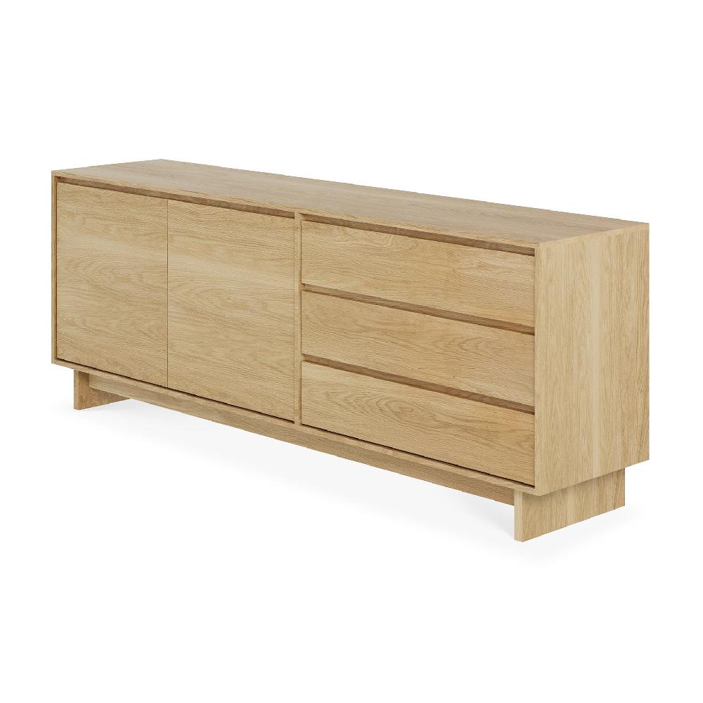 Be Home Wave Oak Sideboard 2 Doors 3 Drawers