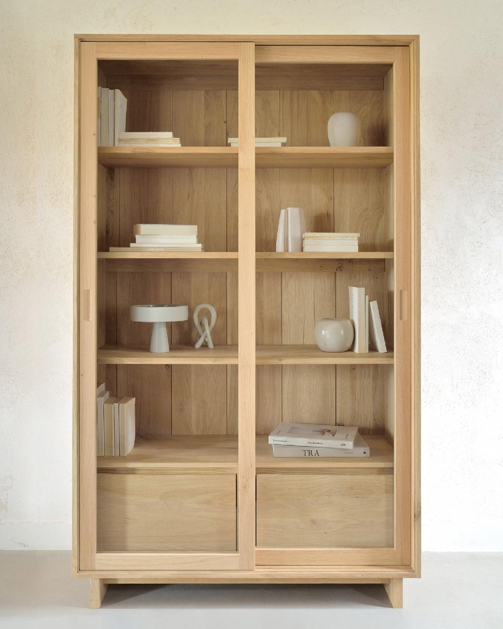 Be Home Wave Solid Oak Cabinet
