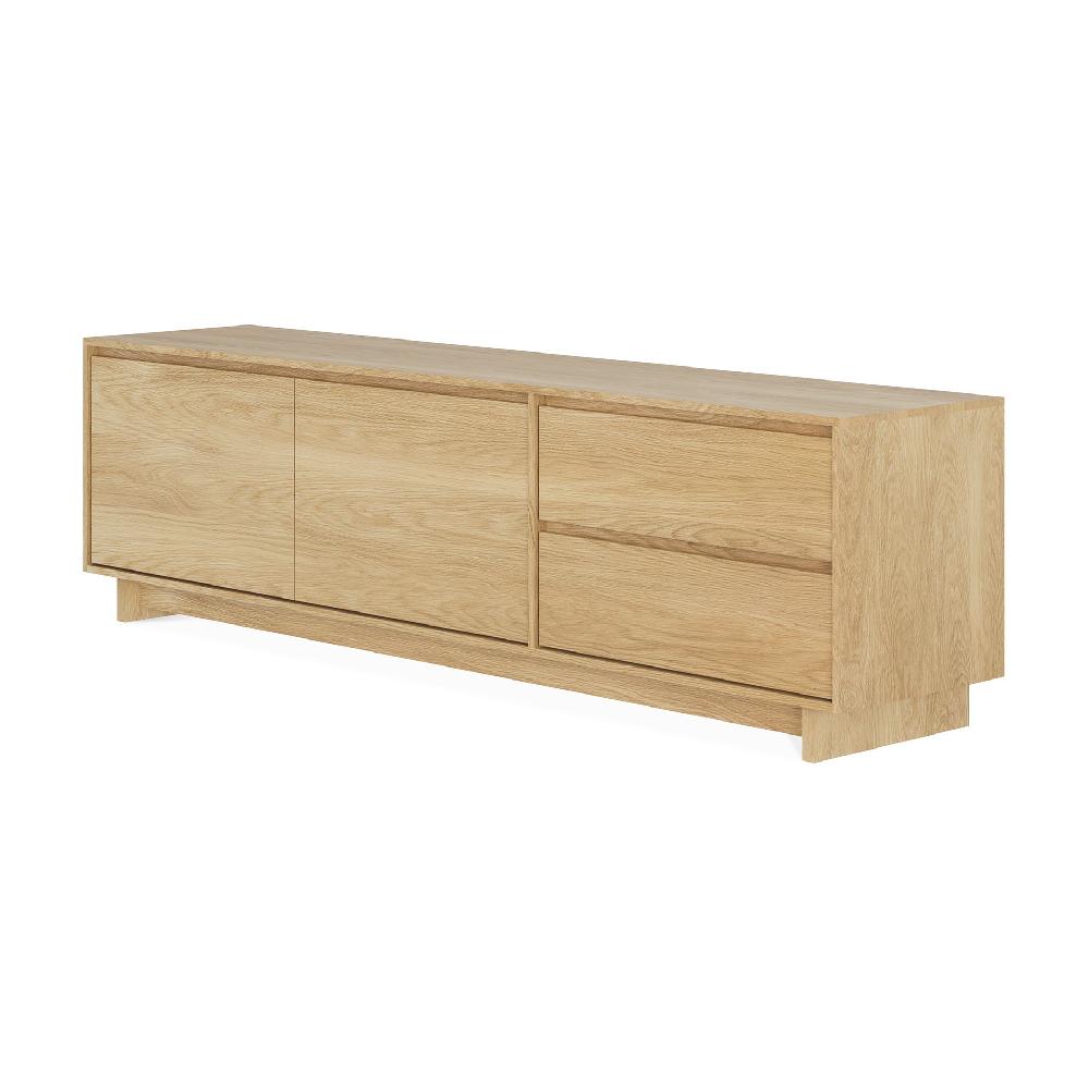 Be Home Wave Solid Oak Media Console