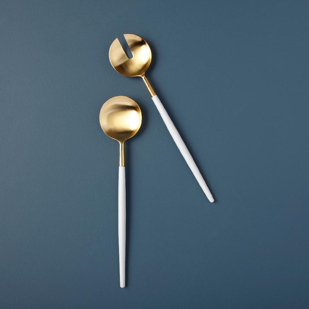 be home White & Gold Serving Set