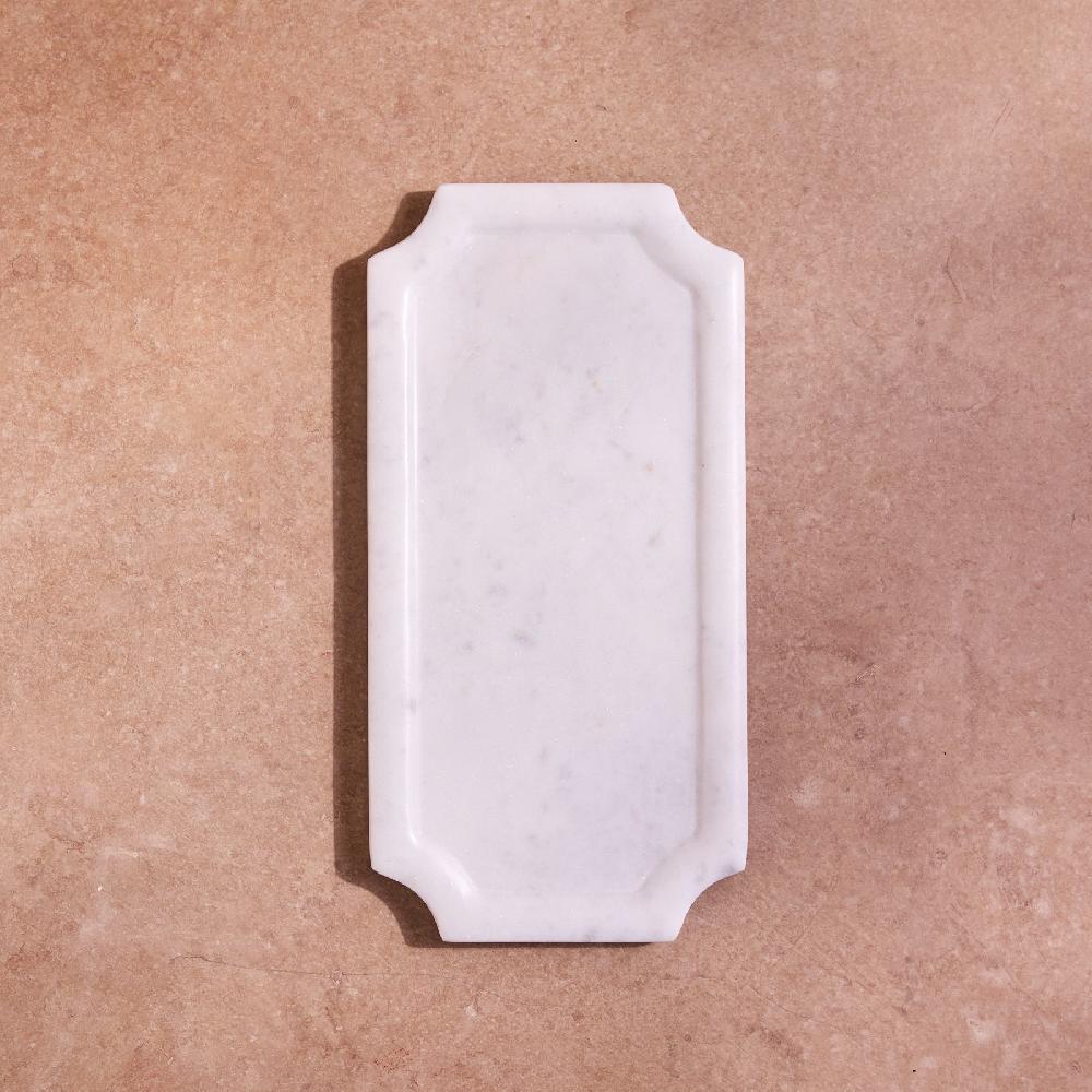 Be Home White Marble Framed Board Rectangle