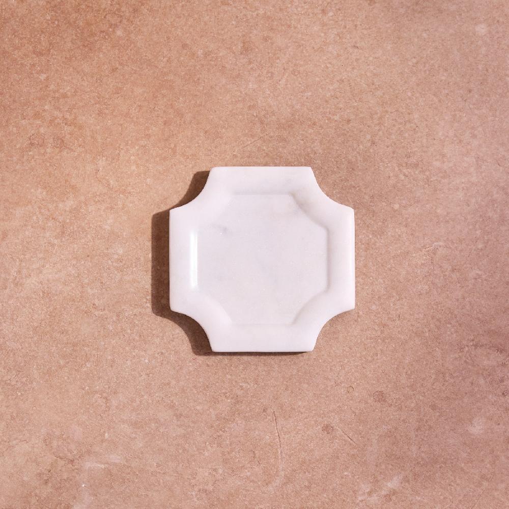 be home White Marble Framed Bottle Coaster