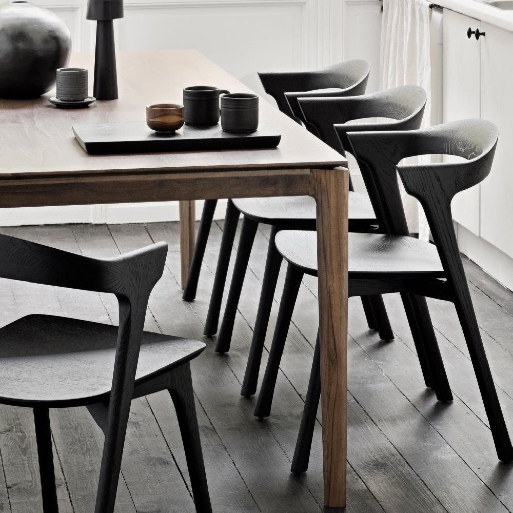 be home Bok dining table - varnished teak - brown - rectangular