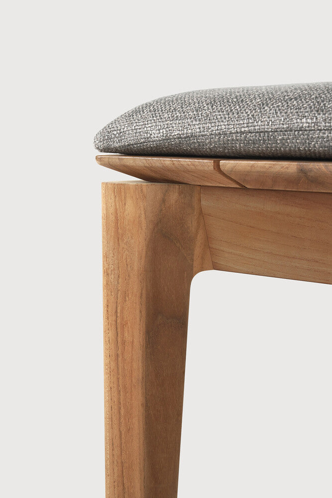 Be Home Bok Outdoor Bench - Teak - Mocha Fabric - 3+ Seater