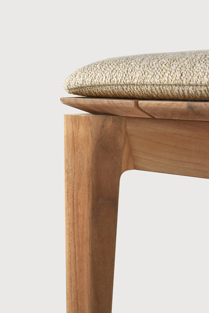 Be Home Bok Outdoor Bench - Teak - Natural Fabric - 3+ Seater