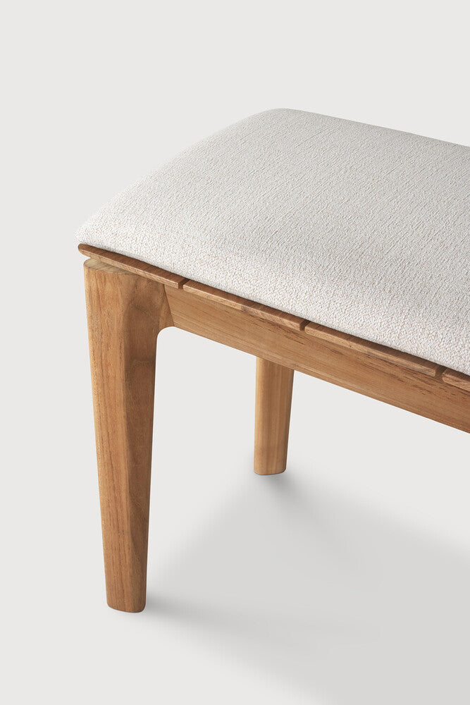 Be Home Bok Outdoor Bench - Teak - Off White Fabric - 3+ Seater