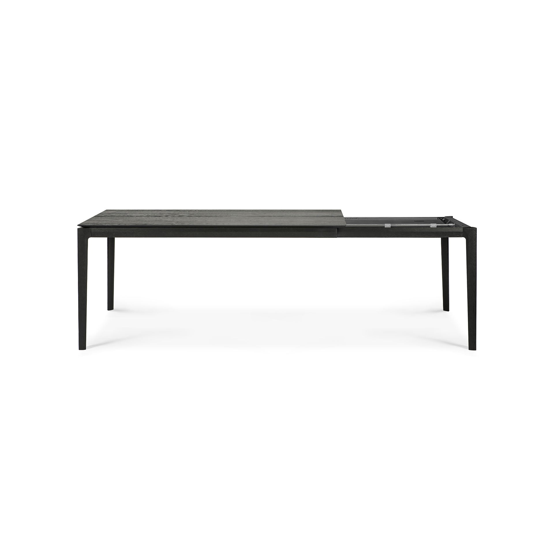 Be Home Bok Solid Black Oak Extendable Dining Table 63"/ 94"
