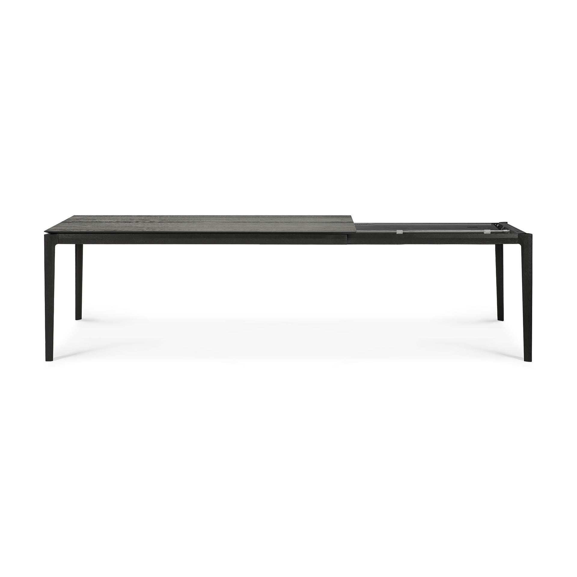 Be Home Bok Solid Black Oak Extendable Dining Table 71"/ 110"