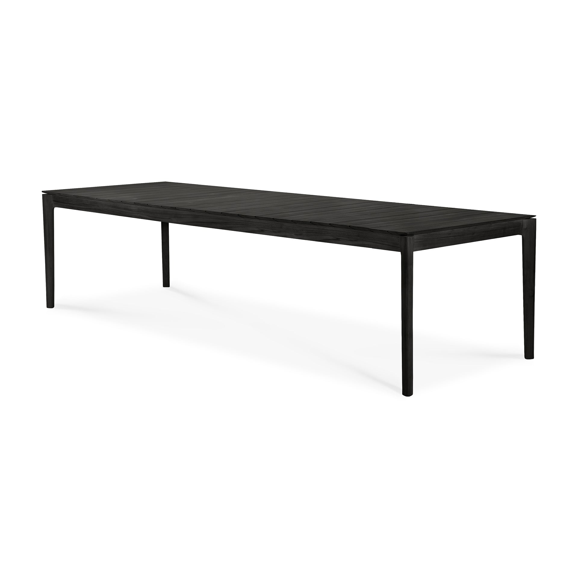 Be Home Bok Solid Black Teak Outdoor Dining Table 118"
