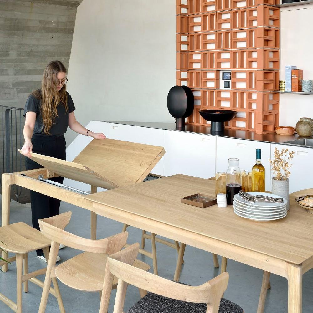 Be Home Bok Solid Oak Extendable Dining Table 71"/ 110"