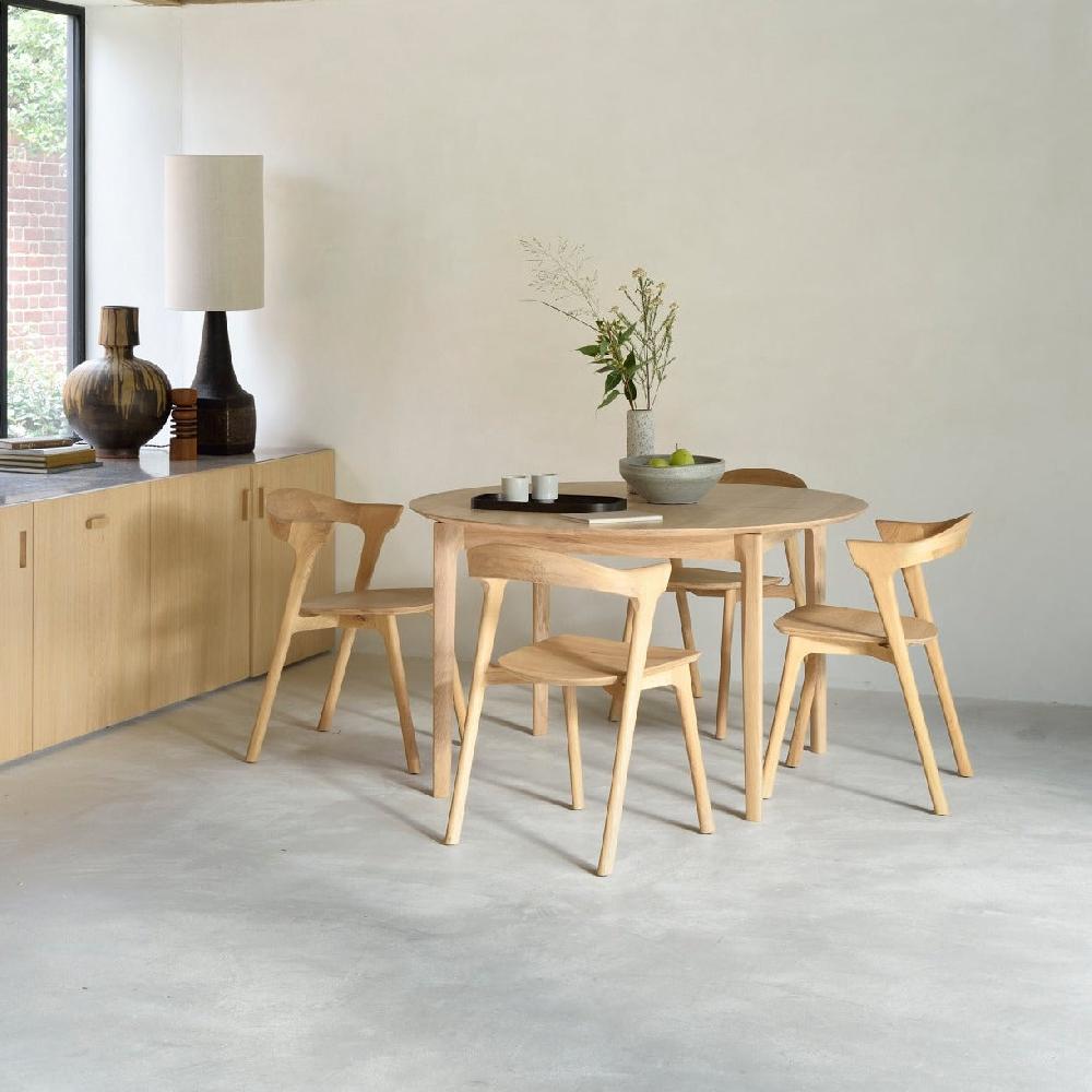 Be Home Bok Solid Oak Extendable Dining Table Round 51"/ 71"