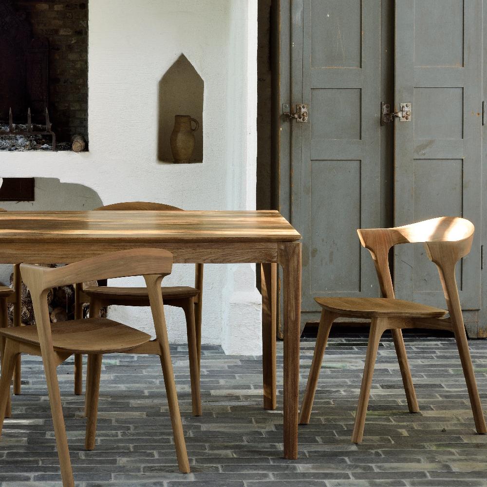 be home Bok Solid Teak Extendable Dining Table 63"/ 94.5"