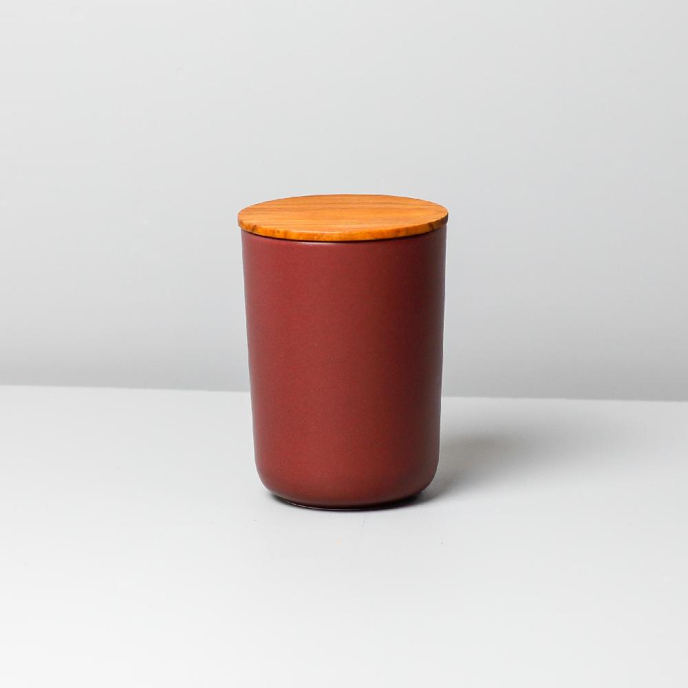 Be Home Brampton Stoneware Extra Large Canister Burgundy