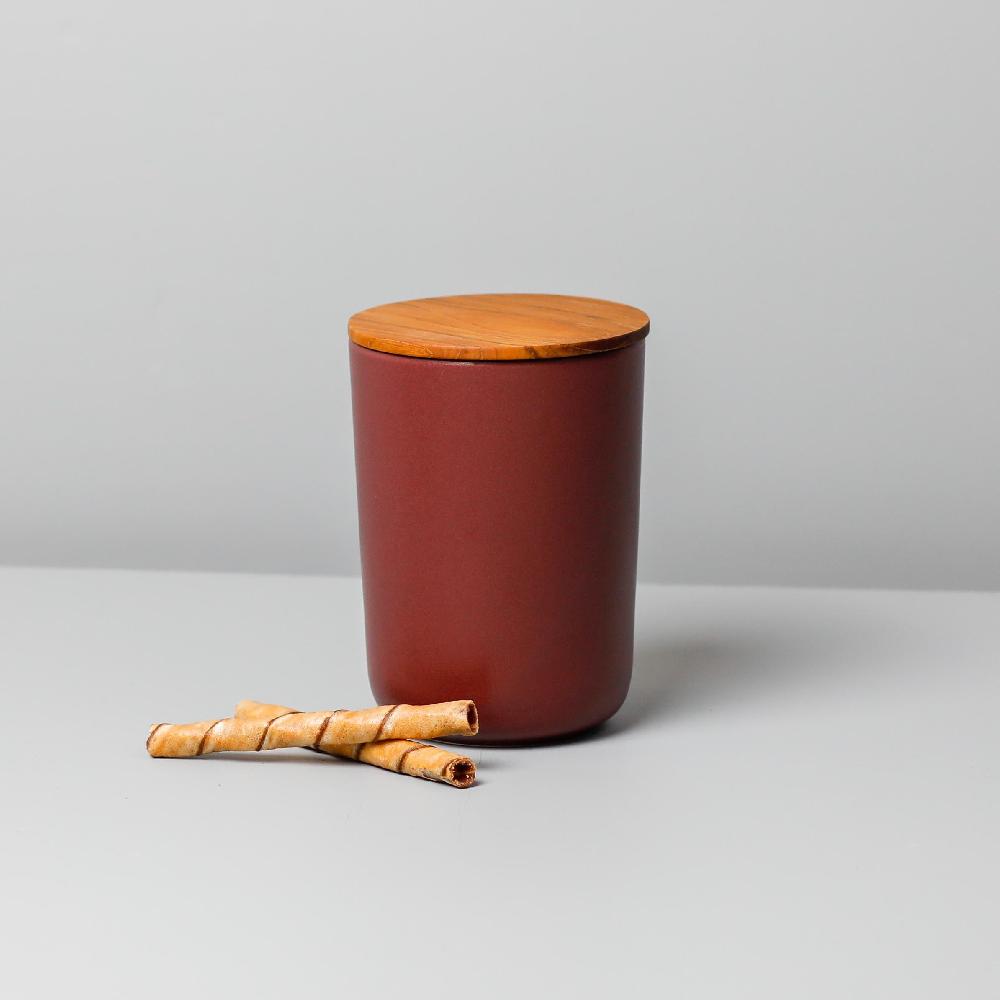 be home Brampton Stoneware Extra Large Canister Burgundy