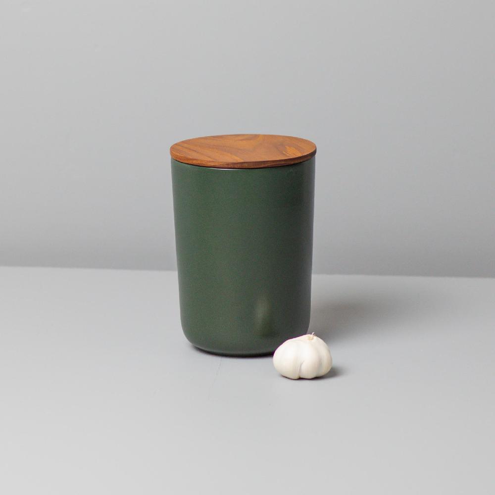 be home Brampton Stoneware Extra Large Canister Forest Green