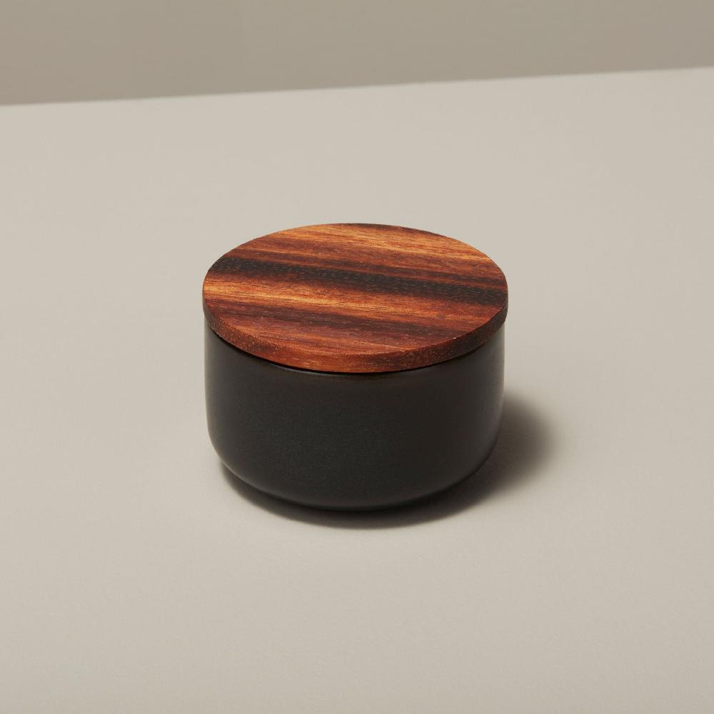 be home Brampton Stoneware Extra Small Canister Black