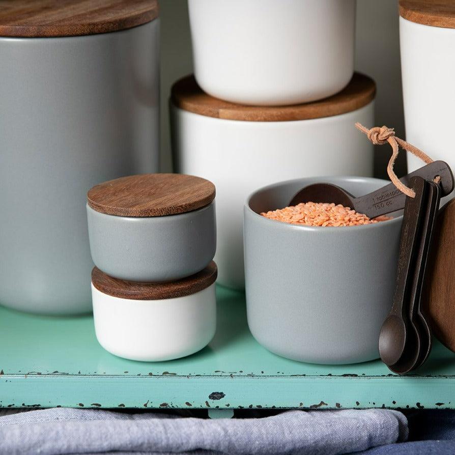 Be Home Brampton Stoneware Extra Small Canister White