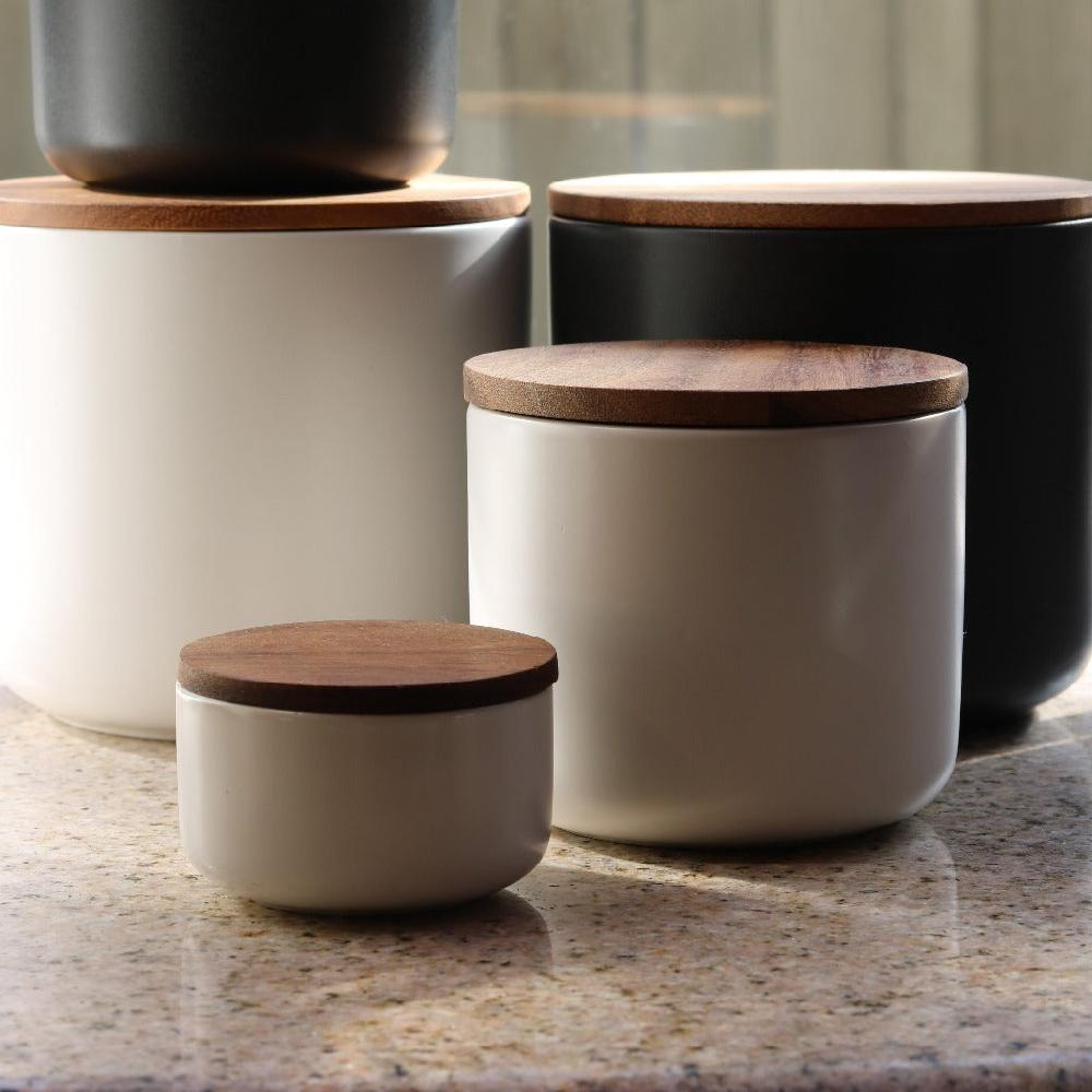 Be Home Brampton Stoneware Extra Small Canister White