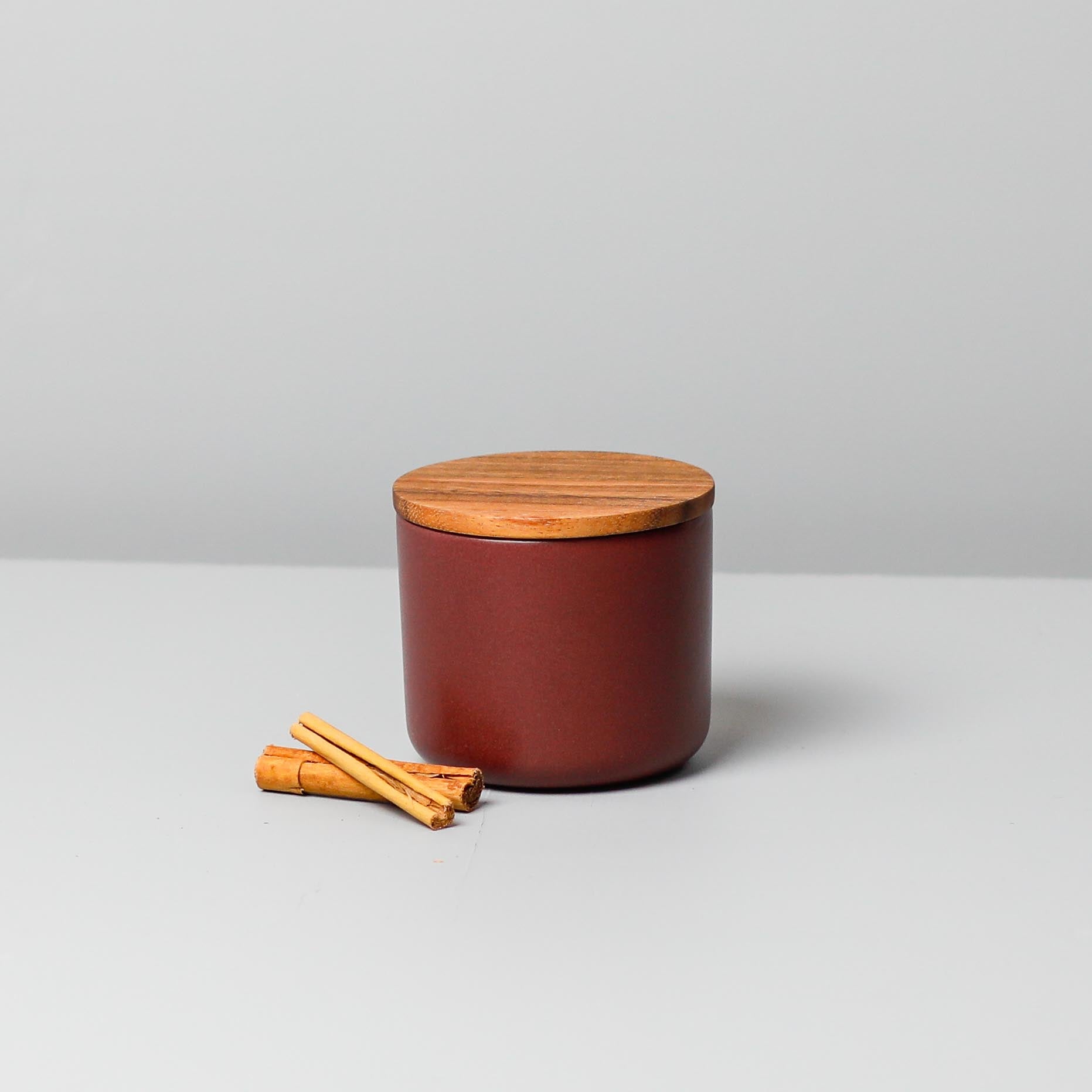 be home Brampton Stoneware Medium Canister Burgundy